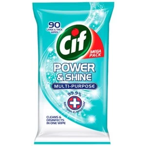 Cif Power and Shine Multi Purpose Wipes - 90 Pack