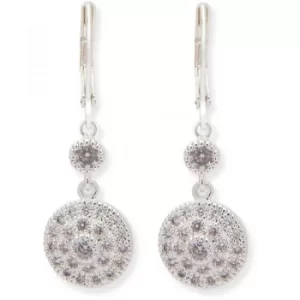Ladies Anne Klein Silver Plated Stunning Stones Earrings