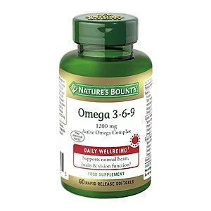 Natureamp39s Bounty Omega 3 6 9 1200 mg Active Omega Complex 60 Rapid Release Softgels