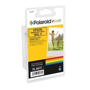 Polaroid Epson 16XL Remanufactured Inkjet Cartridge Cyan T163240-COMP