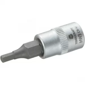 Toolcraft 1/4" Drive Socket With Inner Hex Bit 3mm