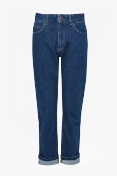 French Connection High Rise Straight Leg Jeans Blue