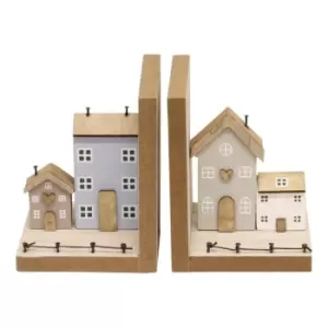 Geko Pair of Bookends, Wooden Houses Design