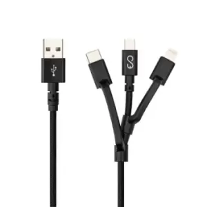 Epico 9915111300013 USB cable 1.2 m USB A USB C/Micro-USB B/Lightning Black