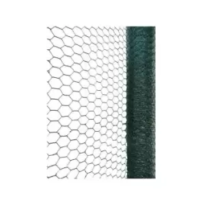 10m Green PVC Coated Galvanised Chicken Garden Wire Netting / Fencing