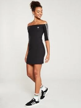adidas Originals Shoulder Dress - Black, Size 14, Women