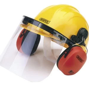 Draper Safety Helmet With Ear Muffs And Visor