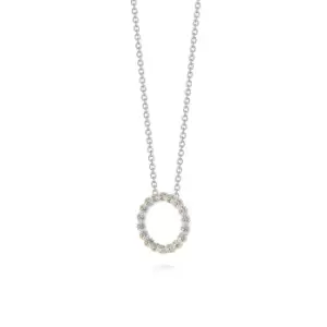 Daisy London Jewellery 925 Sterling Silver and 18ct Gold Plate Iota Daisy Chain Necklace