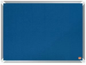 Nobo Premium Plus Blue Felt Notice Board 600x450mm