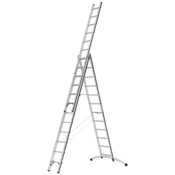 Hymer 7024736 AluPro Black Line Smart Base Combination Ladder 3 x 12 Tread