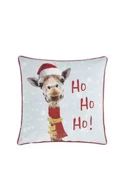 Catherine Lansfield Christmas Giraffe Filled Cushion