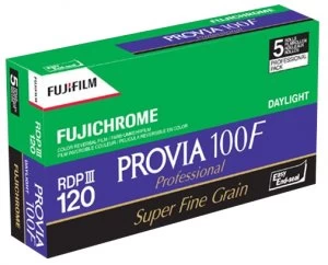 Fuji Provia 100F Professional - RDP III 120 Roll - Colour Reversal Slide Film - 5 PACK - EXPIRED 07.2020