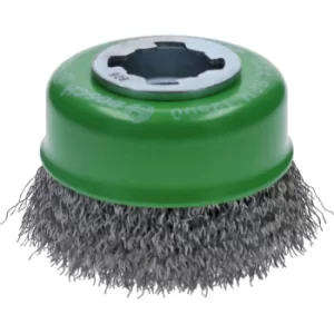 Bosch X Lock Crimped Stainless Steel Wire Cup Brush 75mm X-Lock