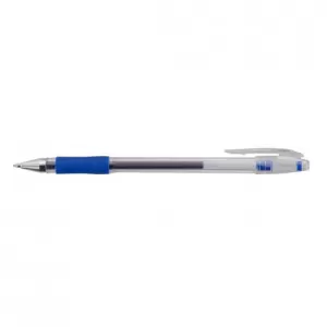 Value Gel Stick Pen Rubber Grip 0.7mm Blue (PK10)