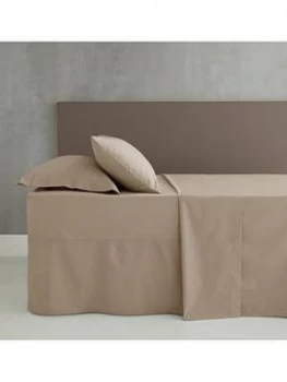 Catherine Lansfield Non-Iron Percale Extra Deep Fitted Sheet In Natural