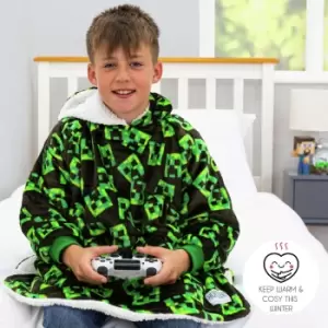 Hugzees Minecraft Print Fleece Wearable Blanket - Medium