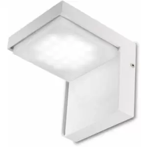 Corner wall lamp, aluminum and polycarbonate, white