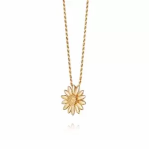 Daisy London Jewellery 925 Sterling Silver and 18ct Gold Plate Large English Daisy Necklace 18ct Gold Plate