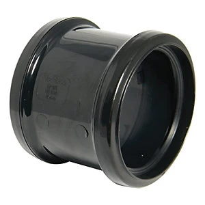 FloPlast SP105B Double Socket Coupling - Black 110mm