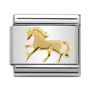 Nomination CLASSIC Gold Symbols Galloping Horse Charm 030149/26