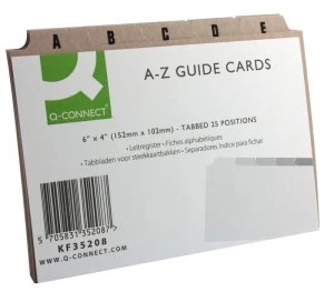 Q Connect Guidecards 6x4 A-z Buff