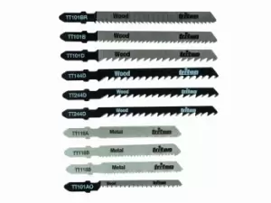 Triton 959528 Jigsaw Blade Set 10pce Wood / Metal
