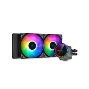 DeepCool CASTLE 240EX A-RGB computer cooling system Processor All-in-One liquid cooler 12cm Black