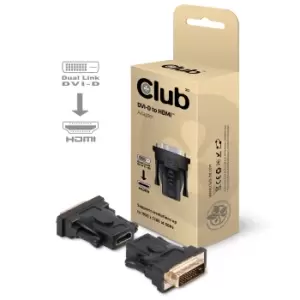 CLUB3D DVI-D to HDMI Passive Adapter - DVI - HDMI - Male/Female...