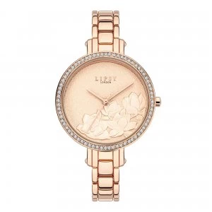 Lipsy Rose Gold Bracelet Watch with Rose Gold Floral 3D Dial