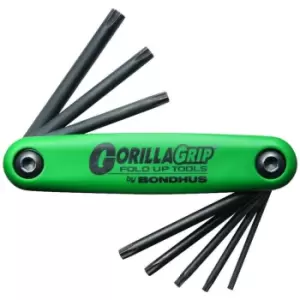 Bondhus GorillaGrip Hex Fold Up Keys8 Piece TX6-TX25 TF8S, 12632