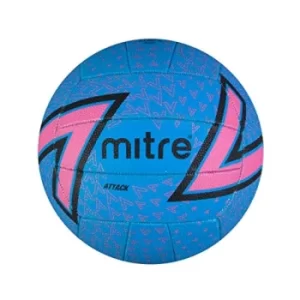 Mitre Attack 18 Panel Netball Blue/Pink/Black 5