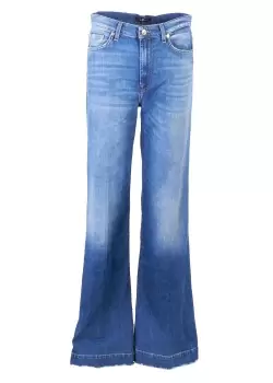7 For All Mankind Womens Modern Dojo Jeans In Mid Blue