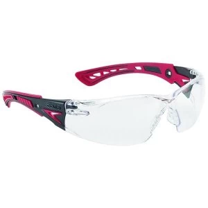 Bolle Rush RUSHPPSI Safety Glasses Clear with Platinum Coating