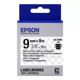 Epson LK-3TBN Black on Clear Labelling Tape 9mm x 9m