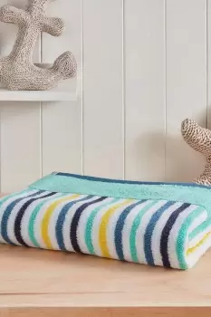 'Nautical Stripe' 100% Cotton Jacquard Towel