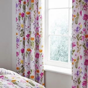 Catherine Lansfield Floral Meadow Eyelet Curtains - Floral Print