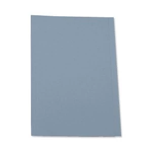 5 Star Foolscap Square Cut Folder Recycled Pre-punched Blue Pack of 100