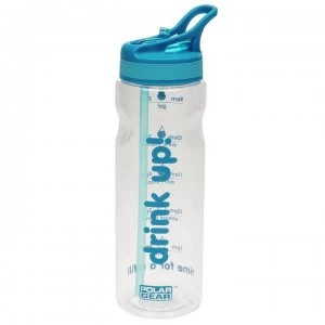 Polar Gear 750ml Daily Water Tracker Bottle - Clear/Blue