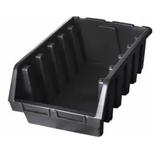 Ergo xl+ Box Plastic Parts Storage Stacking 333x500x187mm - Colour Black - Pack of 3