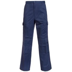 Combat Trousers Polycotton with Pockets 34" Long Navy Blue