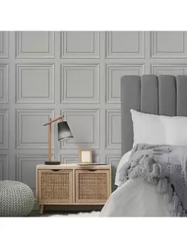 Fine Decor Decorative Panel Wallpaper - Grey