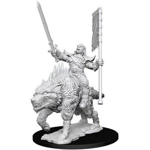 Pathfinder Battles Deep Cuts Unpainted Miniatures (W7) Orc on Dire Wolf