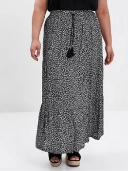 Evans Animal Print Maxi Skirt, Multi, Size 20, Women