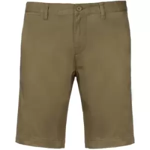 Kariban Mens Chino Bermuda Shorts (M) (Light Khaki)