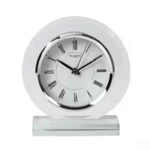 WILLIAM WIDDOP Round Glass Mantel Clock