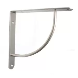 Pair Strong Fixed Shelf Brackets Supports With Fixings - Colour Satin