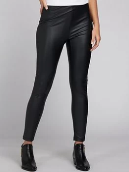 Barbour International Galvez Pu Skinny Trouser - Black, Size 16, Women