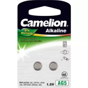 Camelion AG5 Button cell LR 48 Alkali-manganese 66 mAh 1.5 V 2 pc(s)