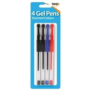 Tiger 4-Colour Gel Pens Assorted Pack of 12 302253