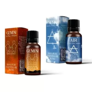 Air Element & Gemini Zodiac Sign Astrology Essential Oil Blend Twin Pack (2x10ml)